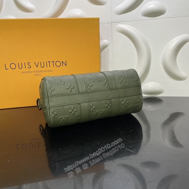LV專櫃新款包包 路易威登Keepall XS手袋 M57961 LV壓紋皮革手提肩背包  ydh4328